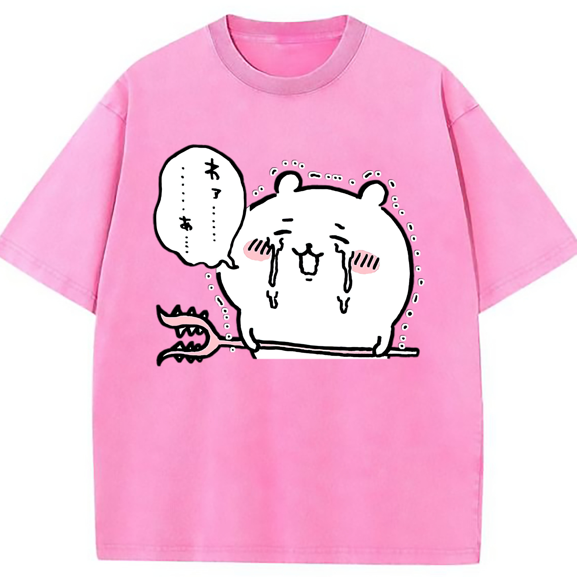 （画像用） ちいかわ ちいかわ Chii-kawa chiikawa 綿100% ヴィンテージ風 半袖Tシャツ（フロントプリント）